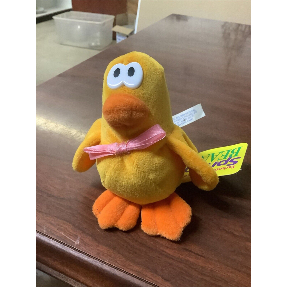 RARE YELLOW EASTER DAN DEE 4.5” DUCK Plush Chick WITH PVC PELLETS Eckerd Drugs